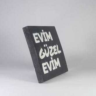 El Yapımı Masif Ahşap Duvar Süsü - 15x15 cm