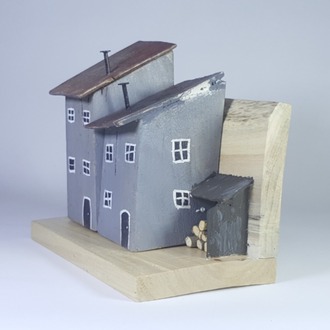 Ahşap ve Doğanın Buluşması (18,5x11x17 cm.)- Eşsiz Minik Sokak Canlandırması -