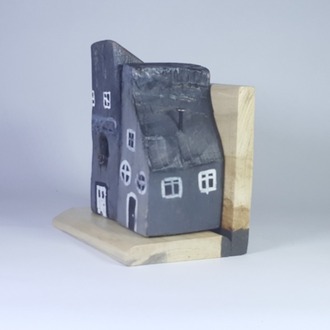 Ahşap ve Doğanın Buluşması (17x15x11 cm.) -Eşsiz Minik Sokak Canlandırması -