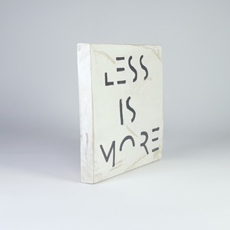 Less is More..El Yapımı Masif Ahşap Duvar Süsü - 15x15 cm