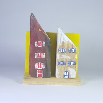 Ahşap ve Doğanın Buluşması (18x14,5x8,5 cm.) -Eşsiz Minik Sokak Canlandırması -