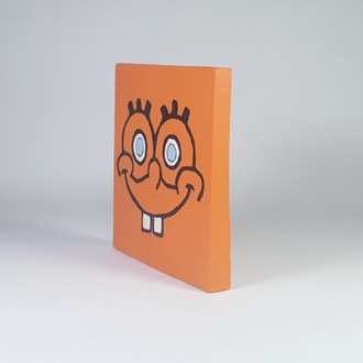 Bob... El Yapımı Masif Ahşap Duvar Süsü - 15x15 cm