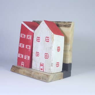 Eşsiz Minik Sokak Canlandırması - Ahşap ve Doğanın Buluşması (16x15x16 cm.)