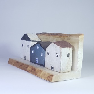 Eşsiz Minik Sokak Canlandırması - Ahşap ve Doğanın Buluşması (25x12x10 cm.)