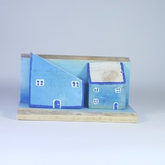 Eşsiz Minik Sokak Canlandırması - Ahşap ve Doğanın Buluşması (20x9x8 cm.)