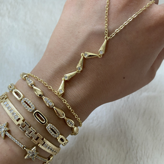 Ysx | 14K Ok Model Şahmeran Bileklik