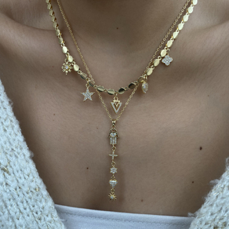 Arpa Model Charm’lı Çelik Kolye