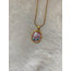 Pearl Vintage İnci Çiçekli Çerçeve Çelik Kolye