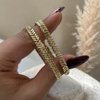 Özel Seri | 14K Kalın Balık Sırtı Model Bileklik