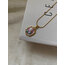 Pearl Vintage İnci Çiçekli Çerçeve Çelik Kolye