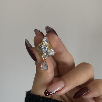 Kristal Damla Taşlı Kıkırdak (Earcuff) Küpe (Tekli Olarak Satılmaktadır)