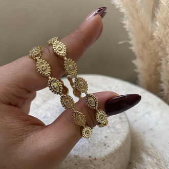Özel Seri | 14K Vintage Göz Motif Bileklik