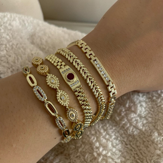 Özel Seri | 14K Vintage Göz Motif Bileklik