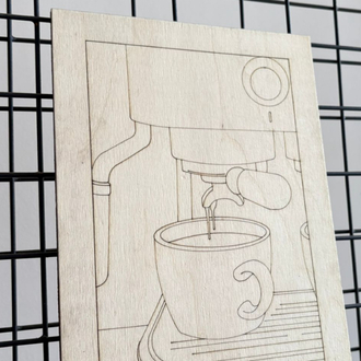 Boyanabilir Ahşap Tablo 19 cm x 27 "Coffee"