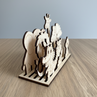 Ahşap Boyanabilir Puzzle "Safari