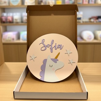 İsimli Duvar / Kapı Süsü Unicorn