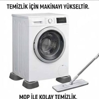 4'lü Çamaşır Makinesi Titreşim Engelleyici Ped - Kaydırmaz Sarsıntı Önleyici