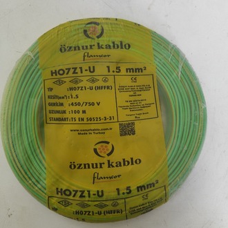 Öznur 1.5 MM Nya Kablo Helojen Free 100 Mt lik paketli