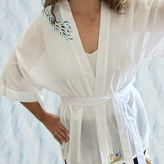 Kimono, hand-painted • Under water
