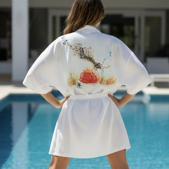 Kimono, hand-painted • Under water