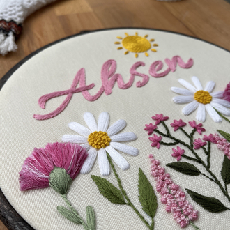 “Ahsen” bebek odası kapı süsü (Kişiselleştirilir)