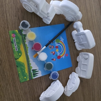 6 li taşıtlar boyama seti