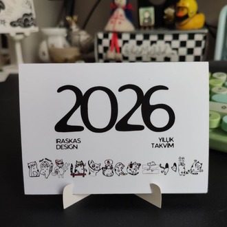 2026 Doodle Cat Masa Takvimi