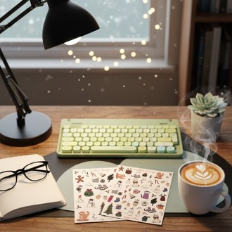 2'li Cozy Winter Sticker Seti