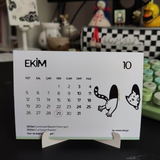 2026 Doodle Cat Masa Takvimi