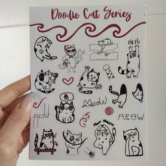2'li Doodle Cat Series