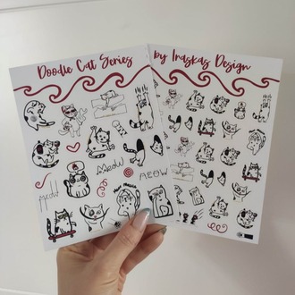 2'li Doodle Cat Series