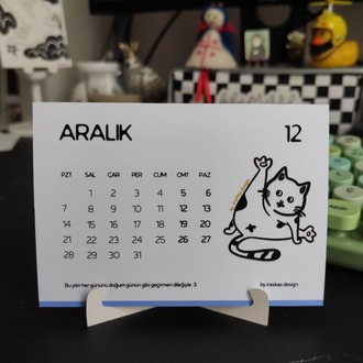 2026 Doodle Cat Masa Takvimi