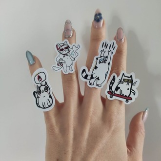 2'li Doodle Cat Series