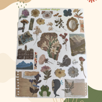 2'li Japon Vintage Sticker Seti