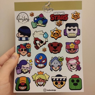 2'li Brawl Stars Karakter & Emoji Sticker Seti