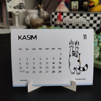 2026 Doodle Cat Masa Takvimi