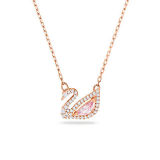 Swarovski Kuğu Kolye Pembe taşlı