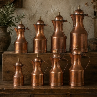 Bakır kahvedanlık set