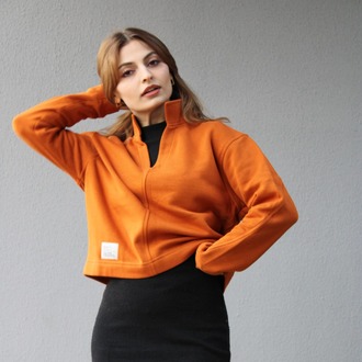 Kremit Bloom Crop Hakim Yaka Sweatshirt