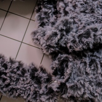KANTEA Örgü Peluş Çanta(Siyah,Beyaz)