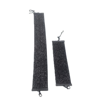 Simli Siyah Elastik Choker Bileklik Set - 4 cm Eni