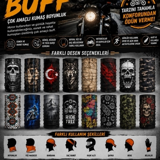️ MOTORCU BUFF – ÇOK AMAÇLI KUMAŞ BOYUNLUK