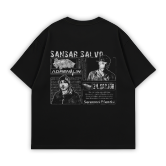 SVNSVR SVLVO FANMADE Oversize T-Shirt Siyah 