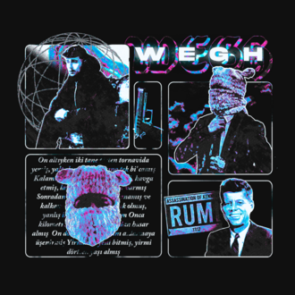 WEGH FANMADE Oversize T-Shirt Siyah