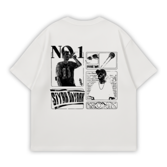 NO1 FANMADE Oversize T-Shirt Beyaz
