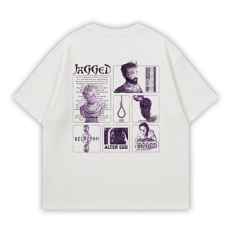 Jagged FANMADE Oversize T-Shirt Beyaz