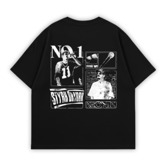 NO1 FANMADE Oversize T-Shirt Siyah