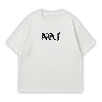 NO1 FANMADE Oversize T-Shirt Beyaz