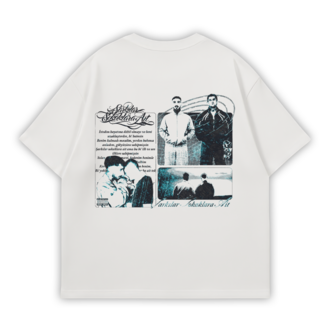 Şarkılar Sokaklara Ait FANMADE Oversize T-Shirt Beyaz