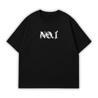 NO1 FANMADE Oversize T-Shirt Siyah